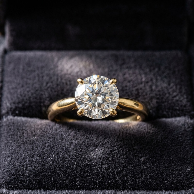 Solitaire engagement ring style inspiration in yellow gold